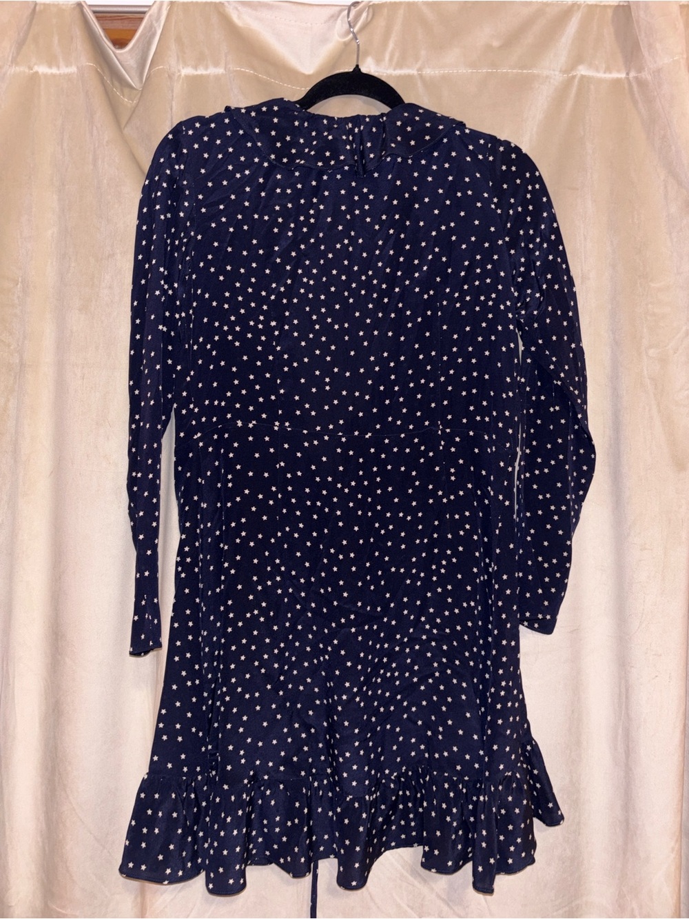 Realisation Par Navy Star Print Ruffle Wrap Dress - Picture 5 of 6